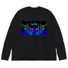 EAGIEのNEON SKULL ビッグシルエットロングスリーブTシャツ