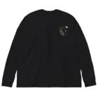 KUROPUG 黒パグのくろぱぐのくろ Big Long Sleeve T-Shirt