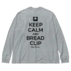 kg_shopの[☆両面] KEEP CALM AND BREAD CLIP [ブラック]  ビッグシルエットロングスリーブTシャツ