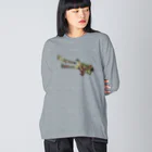 キッズモード某の迷彩ヒポポタマス Big Long Sleeve T-Shirt