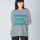 キッズモード某のチャリロゴアーガイル(mint) Big Long Sleeve T-Shirt