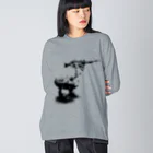 Poooompadoooourのcassowary(ロゴなしモノクロロボットのみ) Big Long Sleeve T-Shirt