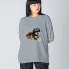 M-SUZURIのモルシュナ2☆ポップクリア Big Long Sleeve T-Shirt