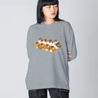 Ralriruのスズメとみたらし団子（いきもの×たべものシリーズ） Big Long Sleeve T-Shirt