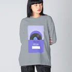 gumiの推し色★Blue レコード Big Long Sleeve T-Shirt