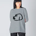 お髭ショップのお髭ビッグドッグ(黒) Big Long Sleeve T-Shirt