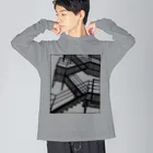 シマシマさぼてんの非常階段（BLACK） Big Long Sleeve T-Shirt