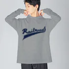 PoooompadoooourのRailroadsロゴ　あお Big Long Sleeve T-Shirt