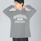 【SEVA】 （雲黒斎 公式ショップ ）のGANDHARA ATHLETICS （ホワイト プリント バージョン） Big Long Sleeve T-Shirt