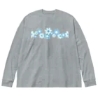 kazeou（風王）のレトロ風花(ドット)B透過 Big Long Sleeve T-Shirt