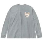 noe_to_meg (ノエとめぐ)のフレブルクリームくん ビッグシルエットロングスリーブTシャツ