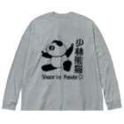 K＿Moonの少林パンダ ビッグシルエットロングスリーブTシャツ