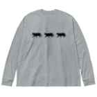 小鳥と映画館の黒猫の行進 Big Long Sleeve T-Shirt