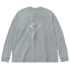 ぽっぴぶんぶんちょ工房の寄り添う文鳥 ビッグシルエットロングスリーブTシャツ