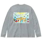 I-z-m-y's worksの光射す海 ～in パラダイス～ ビッグシルエットロングスリーブTシャツ