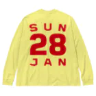 XlebreknitのSunday, 28th January Big Long Sleeve T-Shirt