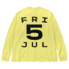 XlebreknitのFriday, 5th July ビッグシルエットロングスリーブTシャツ