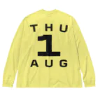 XlebreknitのThursday, 1st August Big Long Sleeve T-Shirt