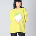 chiiis-chiiisのビションフリーゼ　フワモコちゃん　 Big Long Sleeve T-Shirt