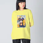 Ray_Webの願いを叶えマウス ビッグシルエットロングスリーブTシャツ