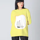 木ノ下商店の猫とリボンとちょうちょ Big Long Sleeve T-Shirt