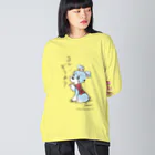 obosa_DENS/SABEAR_shop ＠SUZURIのマオ_コレどうよ_ウェア ビッグシルエットロングスリーブTシャツ