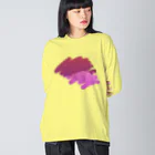 のゆきのしゃしーんのぶどう色 Big Long Sleeve T-Shirt