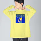 .michiko.のキャンドルとぼく ビッグシルエットロングスリーブTシャツ