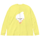 chiiis-chiiisのビションフリーゼ　フワモコちゃん ビッグシルエットロングスリーブTシャツ