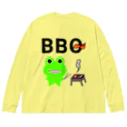 みらケロのBBQを楽しむカエルくん Big Long Sleeve T-Shirt