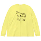 akane_art（茜音工房）のゆるチワワ（クリア） Big Long Sleeve T-Shirt