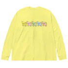 akane_art（茜音工房）のゆるチワワ（カラフル） Big Long Sleeve T-Shirt