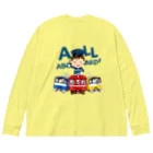 Train Kids! SOUVENIR SHOPの出発進行( All aboard ) ! ビッグシルエットロングスリーブTシャツ