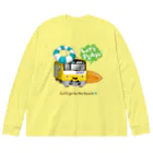 Train Kids! SOUVENIR SHOPの黄色い電車 「 海へ行こう 」 Big Long Sleeve T-Shirt