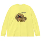 CHOSANAの笑うペキニーズ(茶) Big Long Sleeve T-Shirt