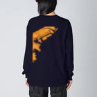 cuuyabowの横浜港 Orange Time Renewal Big Long Sleeve T-Shirt