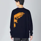 cuuyabowの横浜港 Orange Time Renewal Big Long Sleeve T-Shirt