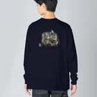 RASRASの石ころクライミング「黒緑に水浅葱の石」 Big Long Sleeve T-Shirt