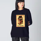 YS VINTAGE WORKSのベルギー　珈琲パック Big Long Sleeve T-Shirt