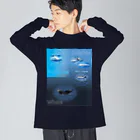 L_arctoaのイルカとクジラの違い ビッグシルエットロングスリーブTシャツ