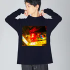 NEON LIGHT STARSの香港九龍カンフー Big Long Sleeve T-Shirt