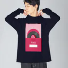 gumiの推し色★Red レコード Big Long Sleeve T-Shirt