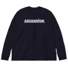 TシャツジャパンSUZURI店🇯🇵のアセンション（ASCENSION）白文字 ビッグシルエットロングスリーブTシャツ