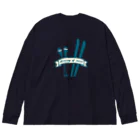 キッズモード某のレトロ スキー ロゴ シルエット Big Long Sleeve T-Shirt