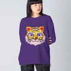 H2Styleのカラフルポリゴン～虎～ Big Long Sleeve T-Shirt