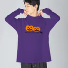 ぽまりにゃ庵のハロウィンかぼちゃンズ ビッグシルエットロングスリーブTシャツ