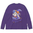 obosa_DENS/SABEAR_shop ＠SUZURIのシュナガール_ハロウィン_ウェア Big Long Sleeve T-Shirt