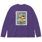 YS VINTAGE WORKSのチェコ・スロヴァキア マッチ（パンとケーキ） Big Long Sleeve T-Shirt