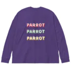 パロットくんgoods shop🦜のPARTOT3ロゴ ビッグシルエットロングスリーブTシャツ