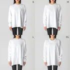 飼い主の浮世猫 Big Long Sleeve T-Shirt :model wear (woman)